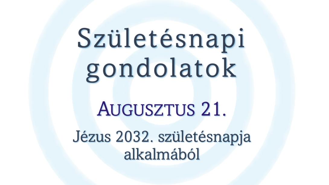 Születésnapi gondolatok (2026)